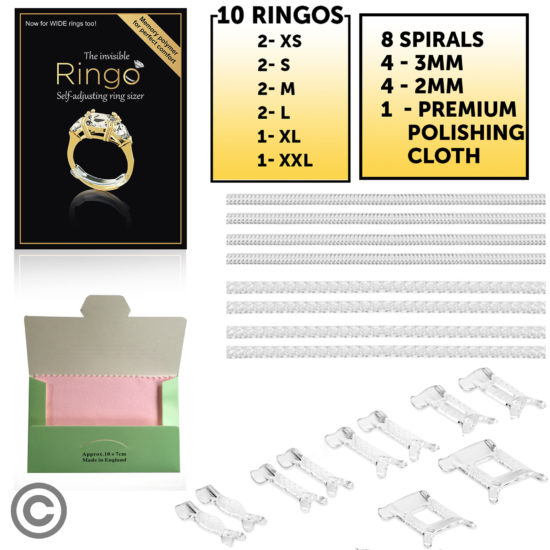  Chrome Cherry Ringo Invisible Ring Size Adjuster for